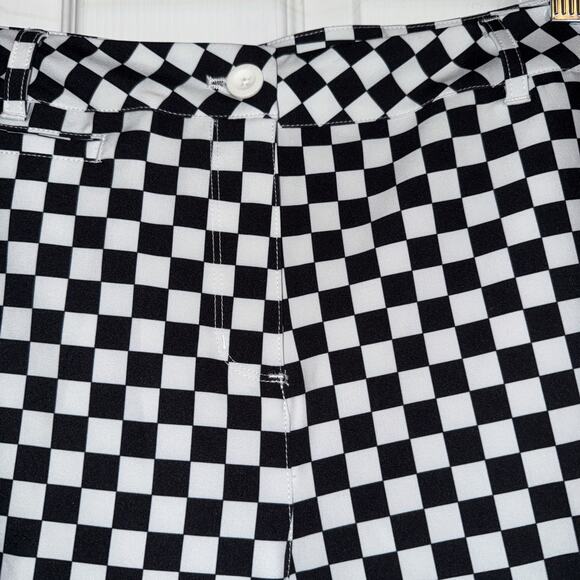 Lesmart Golf Trousers Size 12 Black White Checkered Performance Activewear - Picture 4 of 12